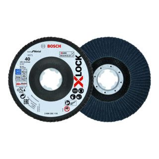 Bosch Professional X-LOCK Lamellenschijf - 125mm - K40 - 2 stuks