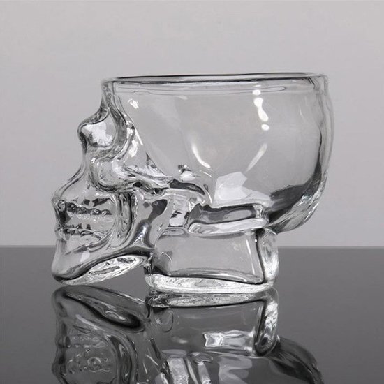 Luminous Luxury 2 Stuks Shotglas met Doodshoofd - 7.3 x 5.3 cm - Whiskey Wodka Glas
