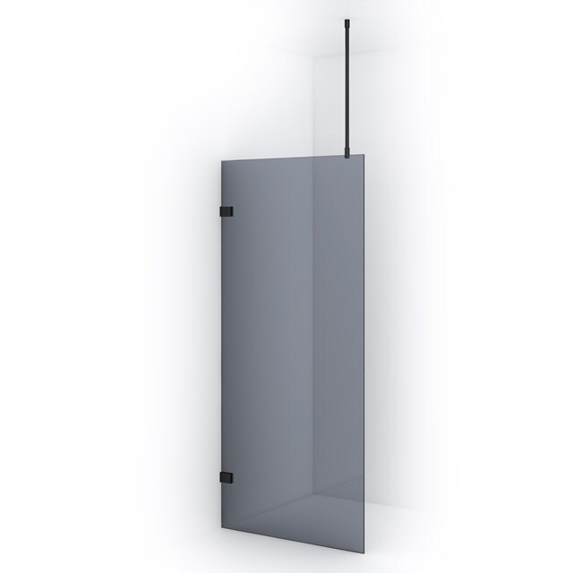 Maxaro Inloopdouche Diamond 90cm 8mm Rookglas Veiligheidsglas Zwart Chroom