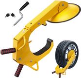 VEVOR Wielklem Autoklem 1 Stuk Bandenslot, Geschikt voor Wieldiameters van 160-380 mm Antidiefstal, Aanhangwagenwielklem met 30 cm zuignap, Parkeerklem voor Auto's, Vrachtwagens, SUV's, Campers, Boten Geel
