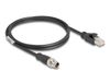 Delock 80866 Netzwerkkabel Schwarz 1 m Cat5e S/FTP (S-STP) Rund M12 X-kodiert