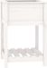 vidaXL Plantenbak met schap 54x54x81 cm massief grenenhout wit