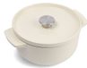 KitchenAid CC006056-001 Gietijzeren Braadpan met Deksel, 3,3 L, 22 cm, Crème