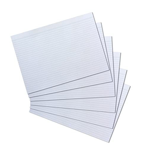 Herlitz 10621282 indexkaarten, A4, 100, gelinieerd, wit, houtvrij