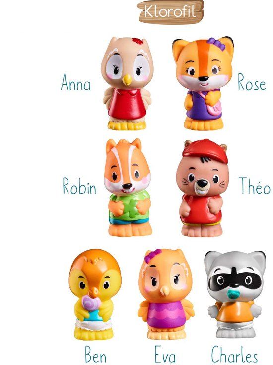 Klorofil De Familie Speelset - Speelfiguren set - 7-Delig - Vanaf 1.5 jaar