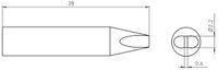 Weller RTU 022 S MS Soldeerpunt Beitelvorm Lengte soldeerpunt: 28 mm Inhoud: 1 stuk(s)
