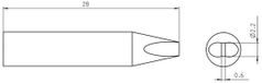 Weller RTU 022 S MS Soldeerpunt Beitelvorm Lengte soldeerpunt: 28 mm Inhoud: 1 stuk(s)