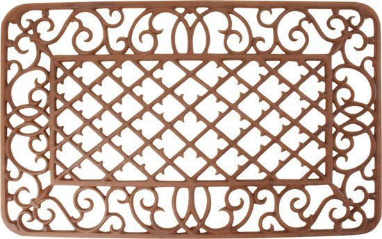 Esschert Design Deurmat met kokosmat en gietijzeren houder - bruin/naturel - 7.32 kg - 8714982009266