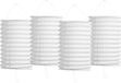 Merkloos Treklampion - Pakket van 8x stuks - wit - papier - Dia 16 x H20 cm