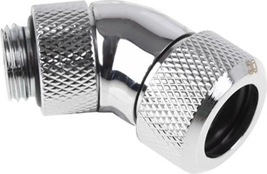 Alphacool Eiszapfen 13mm HardTube Compression Fitting 45° Rotatable G1/4 - Silver