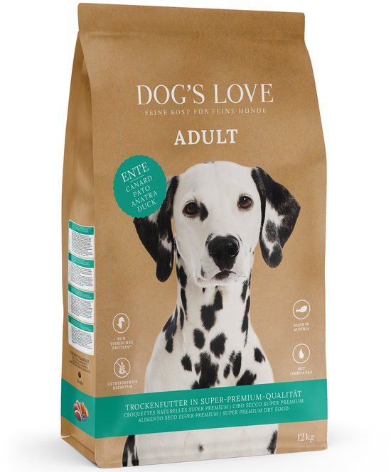 DOG'S LOVE Adult hond (2-8 jaar) Eend 12kg