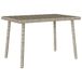 VidaXL Tuin salontafel rechthoekig 80x40x37 cm poly rattan lichtgrijs