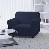 Italian Bed Linen Elastische bankovertrek DAHLIA van polyester, donkerblauw, 1-zits