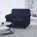 Italian Bed Linen Elastische bankovertrek DAHLIA van polyester, donkerblauw, 1-zits