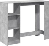 vidaXL Bartafel met schap 124x46x103,5 cm bewerkt hout betongrijs