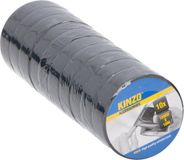 Kinzo 10 rouleaux de ruban isolant - 18 mm x 10 mètres - Ruban isolant noir
