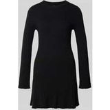 ONLY - ONLMICHELLA LIFE LS O-NECK DRESS KNT - Dames - Mini jurken - L - Zwart