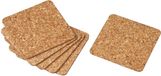 Fackelmann Raclette-/glasonderzetters, kopjesonderzetters van natuurkurk, waterafstotende tafelonderzetters (kleur: bruin), aantal: 6 stuks