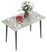 Table à manger en stratifié compact, dimensions 120x70 cm, blanche, pour 4 personnes, style scandinave