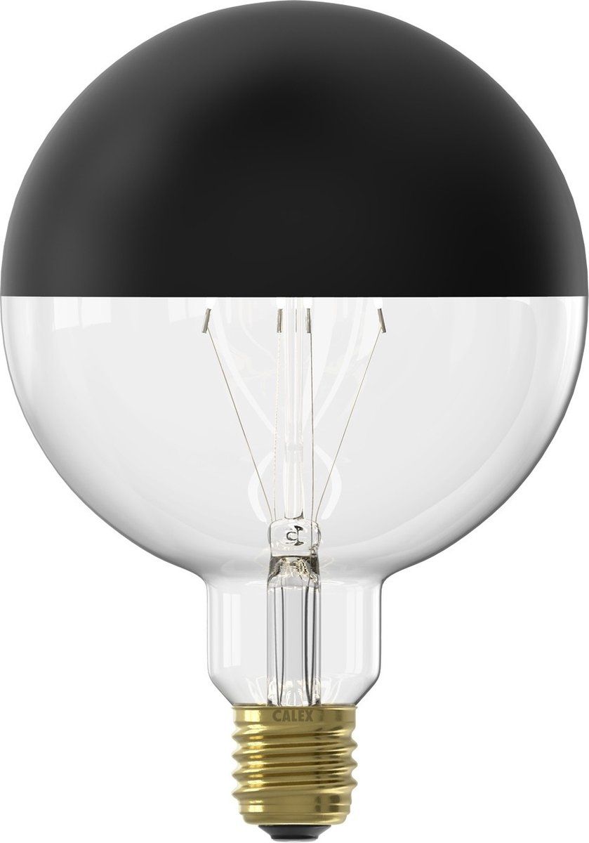 Calex Globe Top Mirror - E27 - 200 Lumen - Zwart