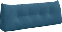 vidaXL Rugkussen Blauw Fluweel 120 x 24 x 50 cm