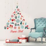 Ambiance Sticker Kerstboomhanger sticker, Vrolijk Kerstmis - Kerststickers - feestdecoratie - 90x70cm