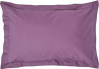Homescapes Kussensloop 50x75 cm met Rand (Oxford) – Paars – 100% Egyptisch Perkal Katoen – 200 TC