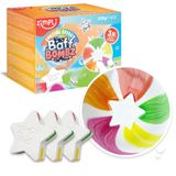 ZIMPLI - 3 x grote Baff Bombz ster, creëert een regenboogeffect, fonkelend, avontuur bij het baden, ideeën voor kerstkousen voor kinderen, hydraterende en organische badbommen