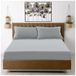 Super Dreamer Hoeslaken Eenpersoonsbed - Grijs Beddengoed Laken - Effen Gekleurde Microfiber Bedlakens