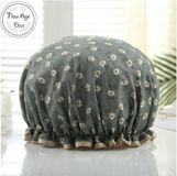 New Age Devi Thuis in Waren B.V. 2 x Dikke Douche muts - Shower Cap - Margriet Blauw Grijs