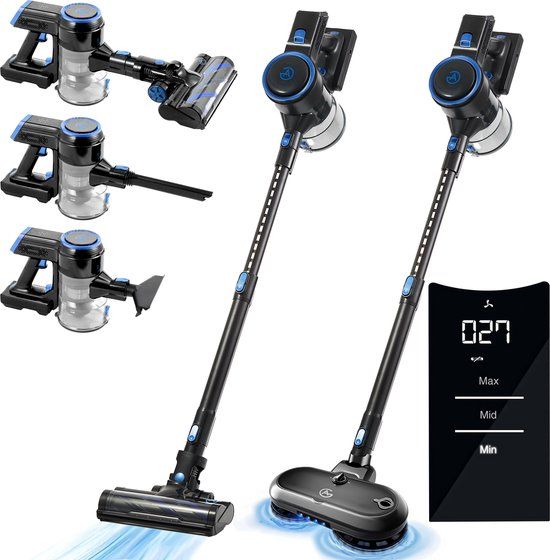 AG AG4200+ Midnight Blue Steelstofzuiger Draadloos met Dweilfunctie