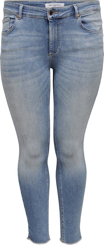 ONLY CARMAKOMA CARWILLY REG SK ANK DNM REA1467 NOOS Dames Jeans - Light Blue Denim - Maat 54/34