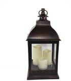 DUE ESSE CHRISTMAS SRL Lantaarn C/3 kaarsen, zwart, 51 x 24 x 24 cm, zoals afgebeeld, eenheidsmaat