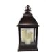 DUE ESSE CHRISTMAS SRL Lantaarn C/3 kaarsen, zwart, 51 x 24 x 24 cm, zoals afgebeeld, eenheidsmaat