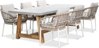 BUITEN living Veltis/Dakota bruin dining tuinset 7-delig
