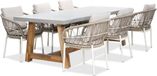 BUITEN living Veltis/Dakota bruin dining tuinset 7-delig