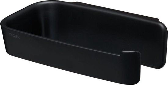 Tiger Tess Toiletrolhouder Zwart - Zelfklevend - Kunststof