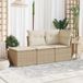 Maison Exclusive - Ensemble de meubles de jardin 3 pièces avec canapé et coussins, beige, en polyrotin