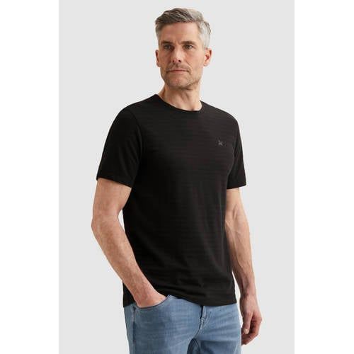 Vanguard regular T-shirt fijn gebreid zwart