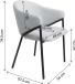 Habitat et Jardin Set van 2 stoelen "Auralis" in stof en metaal - Lichtgrijs