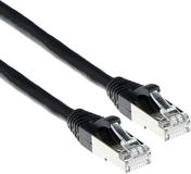 ACT Zwarte 2 meter LSZH SFTP CAT6A patchkabel snagless met RJ45 connectoren FB7902