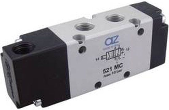 AZ Pneumatik AZ521 MC 5/2-weg ventiel pneumatisch/veerretour NC G1/8