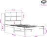 vidaXL Bedframe met gestoffeerd hoofdbord Whitewash en taupe