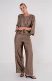 Maicazz & Zizo Maicazz SU26.60.308 Tilan Top Clay Driekwart Mouw Vrouwen Bruin Casual