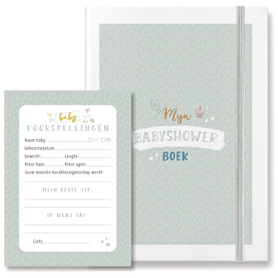 Maan Amsterdam Babyshower boek - inclusief 30 babyshower invulkaarten om in te plakken