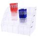 Transparante acryl pennenhouder, bureau-organizer, penhouder met vier niveaus.