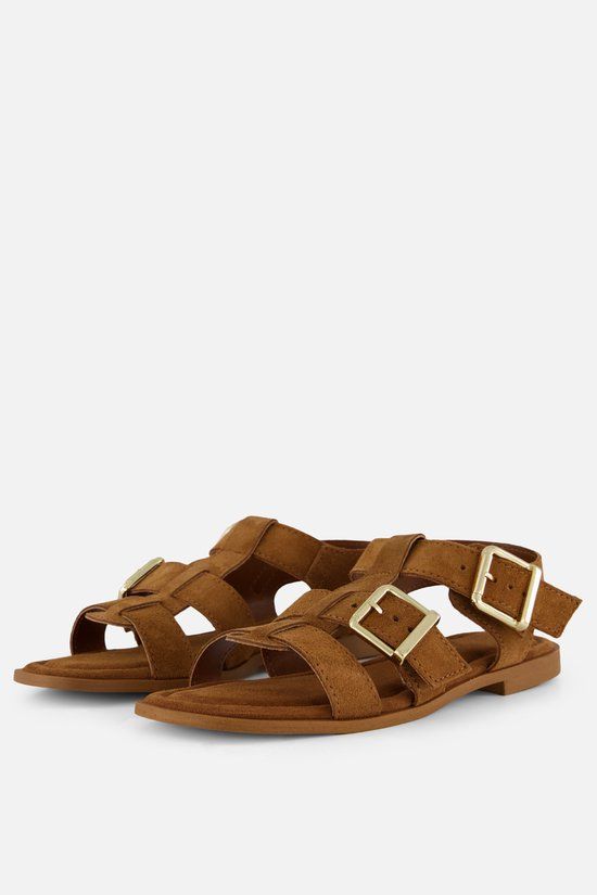 Linea zeta Sandalen bruin Suède - Maat 40