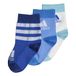 adidas Unisex Kids Graphic Socks 3 paar, Royal Blue/Blue Fusion/White, 5-6 jaar