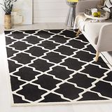 Safavieh Geometrisch patroon tapijt, CHT735, met de hand getuft wol, zwart/ivoor, 120 x 180 cm