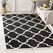 Safavieh Geometrisch patroon tapijt, CHT735, met de hand getuft wol, zwart/ivoor, 120 x 180 cm